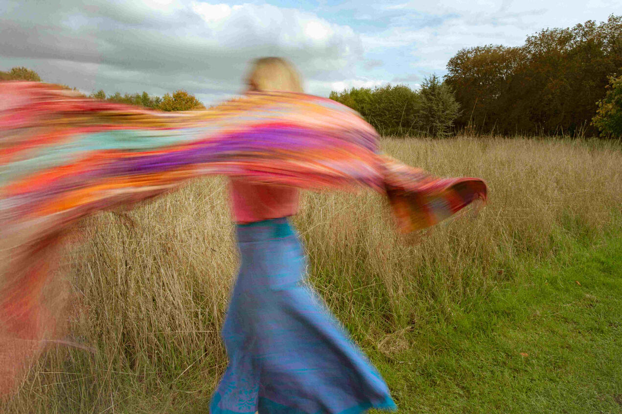 Creative personal branding photo of a somatic practitioner